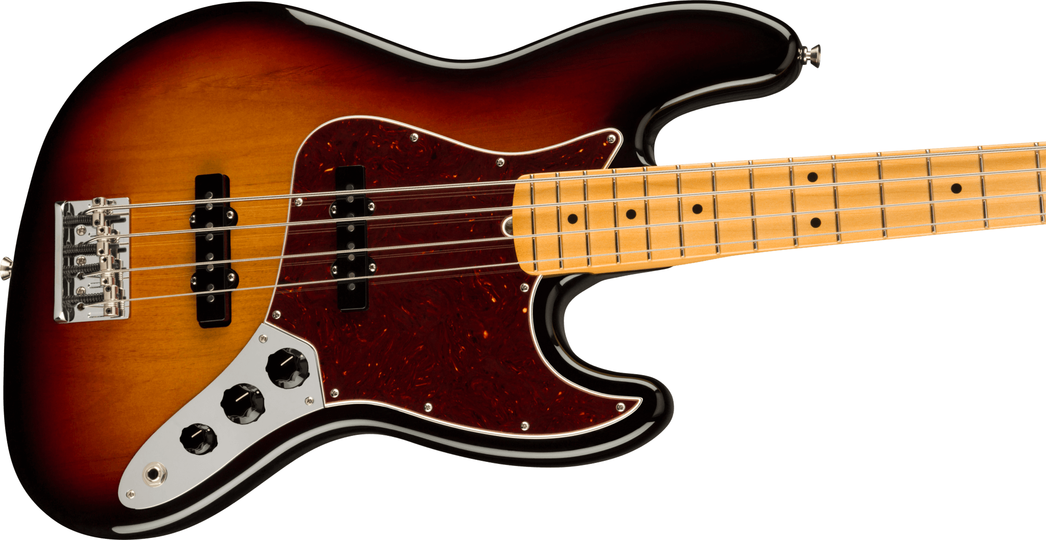 Fender American Professional II Jazz Bass®, Maple Fingerboard, 3 - Color Sunburst by FMIC