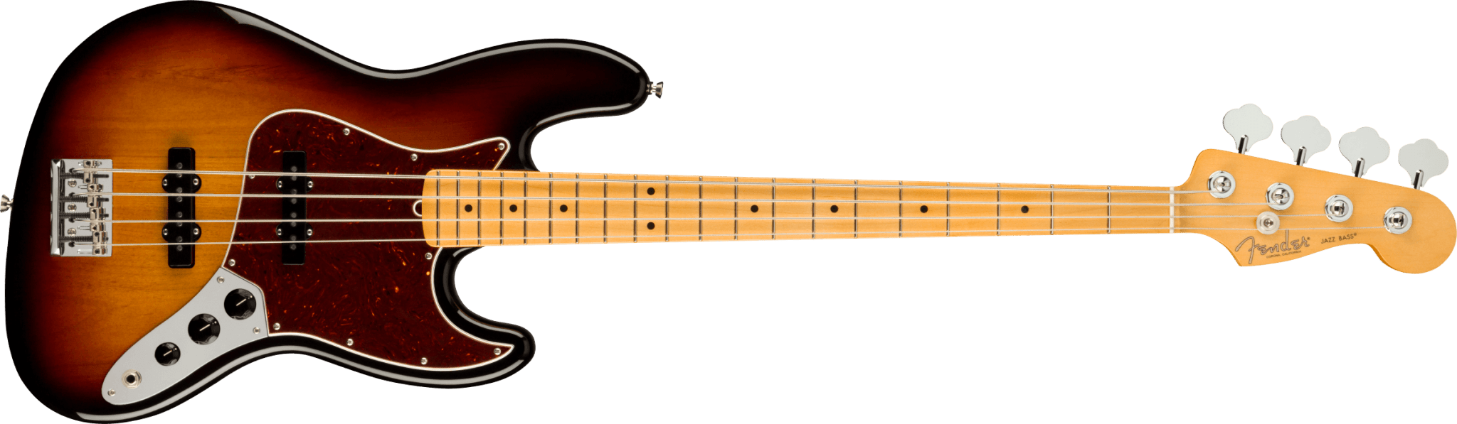Fender American Professional II Jazz Bass®, Maple Fingerboard, 3 - Color Sunburst by FMIC