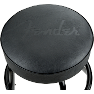 Fender® Embossed Black Logo Barstool, Black/Black, 30" by FMIC