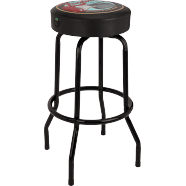 Fender® Guitars & Amps Pick Pouch Barstool, Black/Black, 30" by FMIC