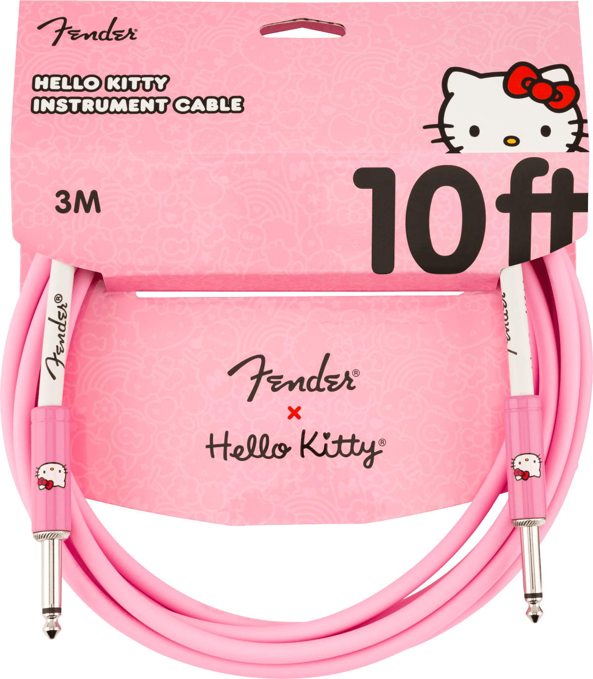 Fender® Hello Kitty® 10' Instrument Cable, Pink by FMIC