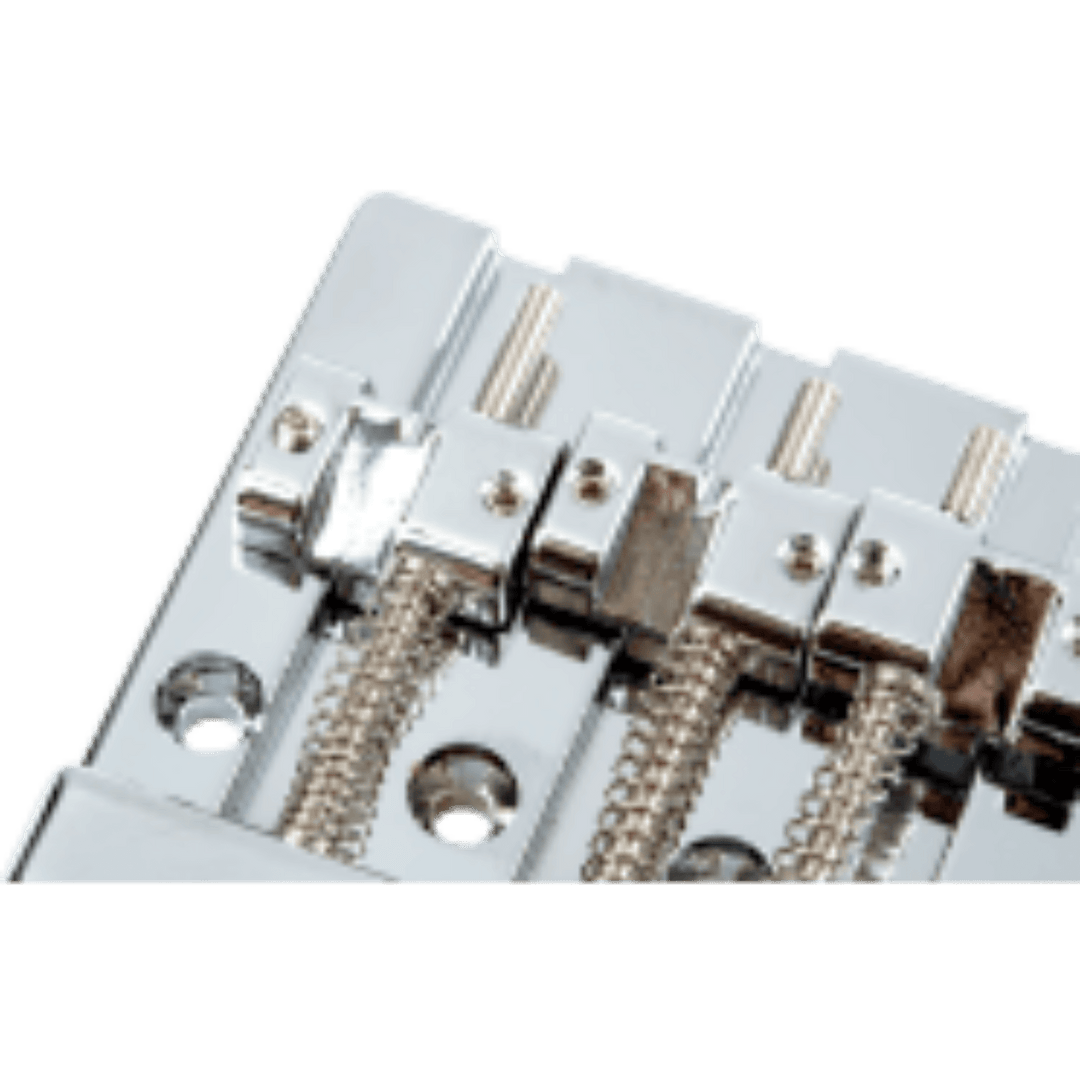 Fender® HiMass™ 4 - String Bass Bridge Assembly With Brass Saddles, Chrome by FMIC