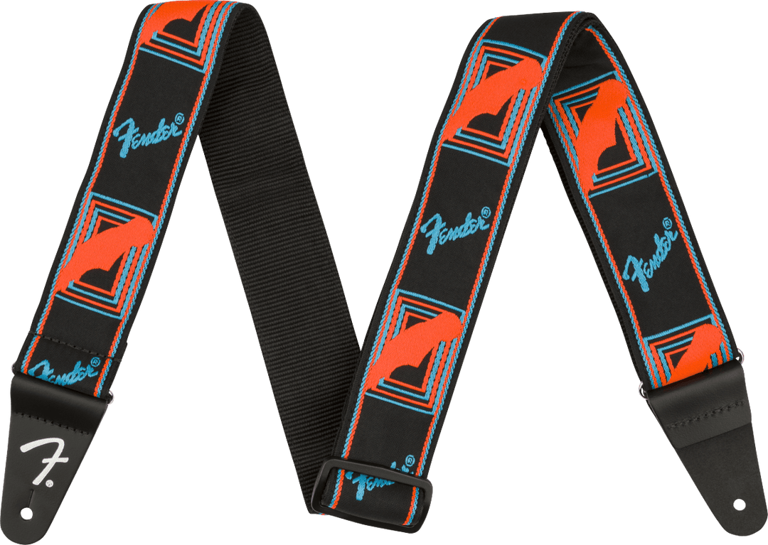 Fender Neon Monogrammed Strap, 2" by FMIC