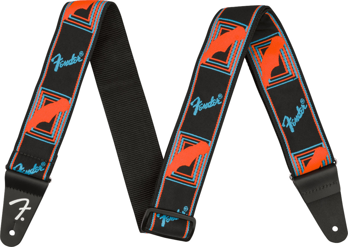 Fender Neon Monogrammed Strap, 2" by FMIC