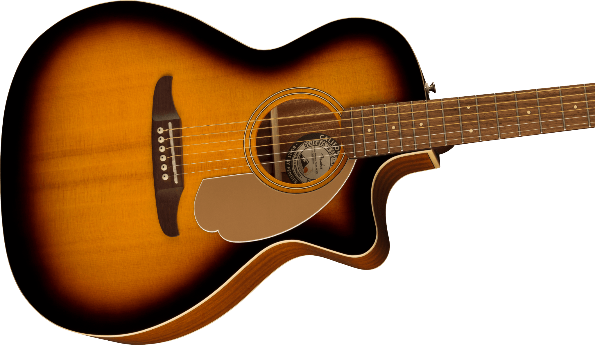 Fender Newporter Player, Walnut Fingerboard, Gold Pickguard, Sunburst by FMIC