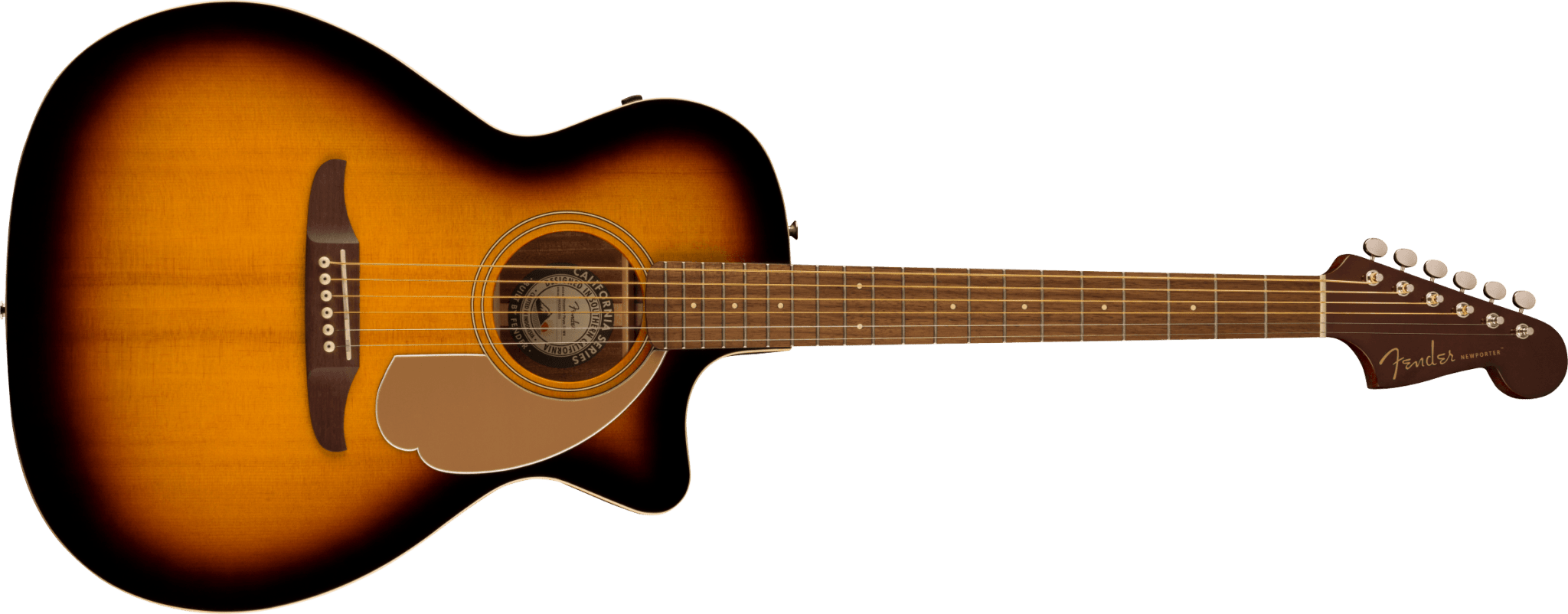 Fender Newporter Player, Walnut Fingerboard, Gold Pickguard, Sunburst by FMIC