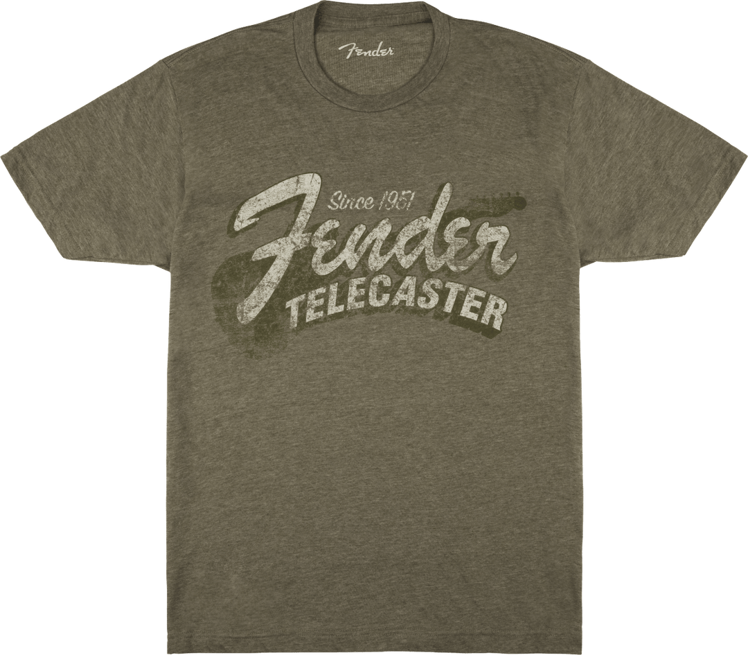 Fender® Since 1951 Telecaster™ T-Shirt, Military Heather Green by Rock Off Trade
