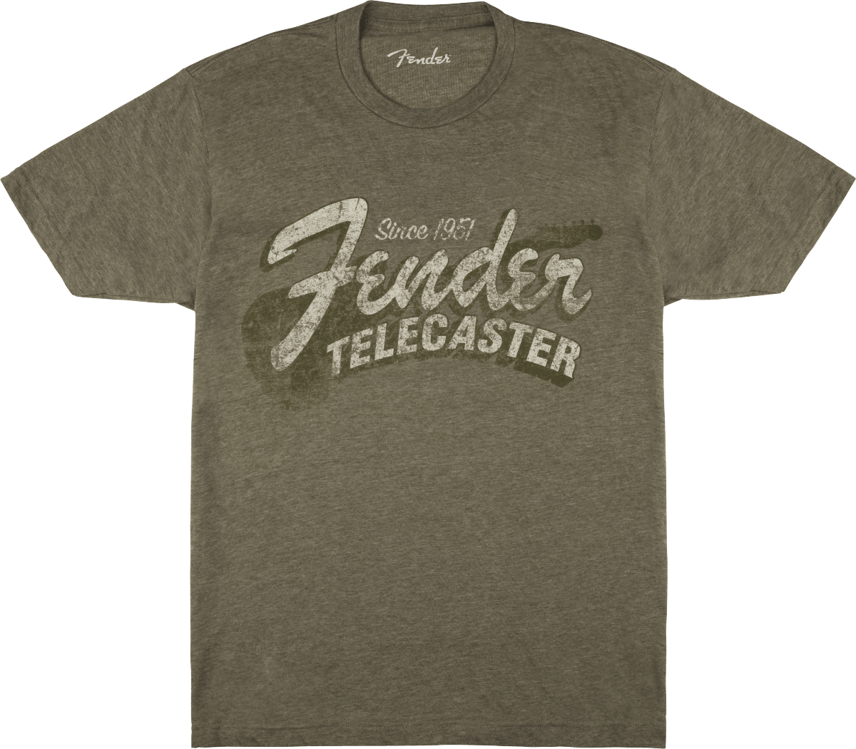 Fender® Since 1951 Telecaster™ T-Shirt, Military Heather Green by Rock Off Trade