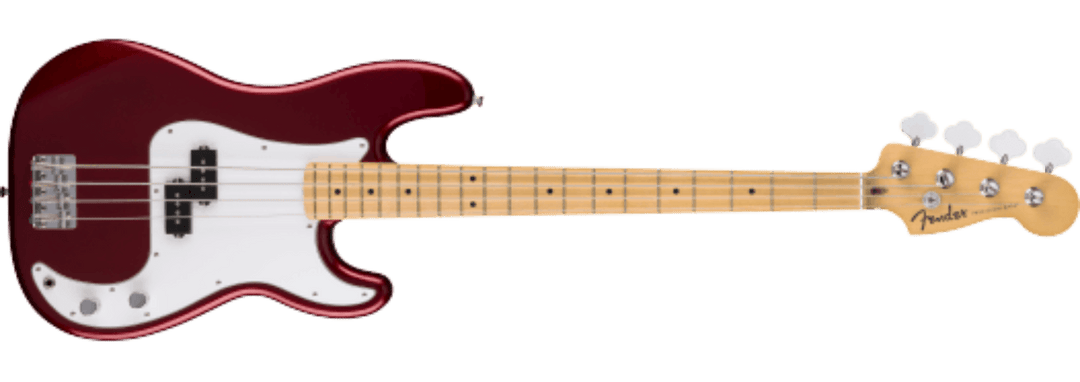 Fender Standard Precision Bass®, Maple Fingerboard, White Pickguard, Candy Cola by FMIC