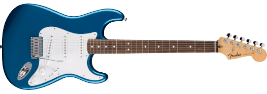 Fender Standard Stratocaster®, Laurel Fingerboard, White Pickguard, Aqua Marine Metallic by FMIC