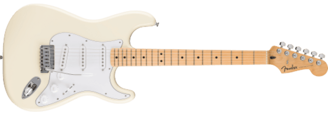 Fender Standard Stratocaster®, Maple Fingerboard, White Pickguard, Olympic White by FMIC