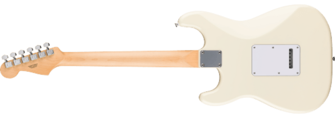 Fender Standard Stratocaster®, Maple Fingerboard, White Pickguard, Olympic White by FMIC