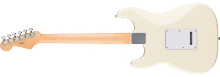 Fender Standard Stratocaster®, Maple Fingerboard, White Pickguard, Olympic White by FMIC