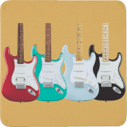 Fender® Stratocaster™ Modern Design Coaster Set by FMIC