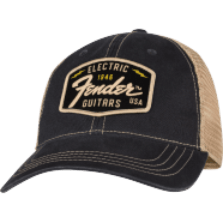 Fender® Transition Logo Patch Hat, Black/Stone One Size by FMIC