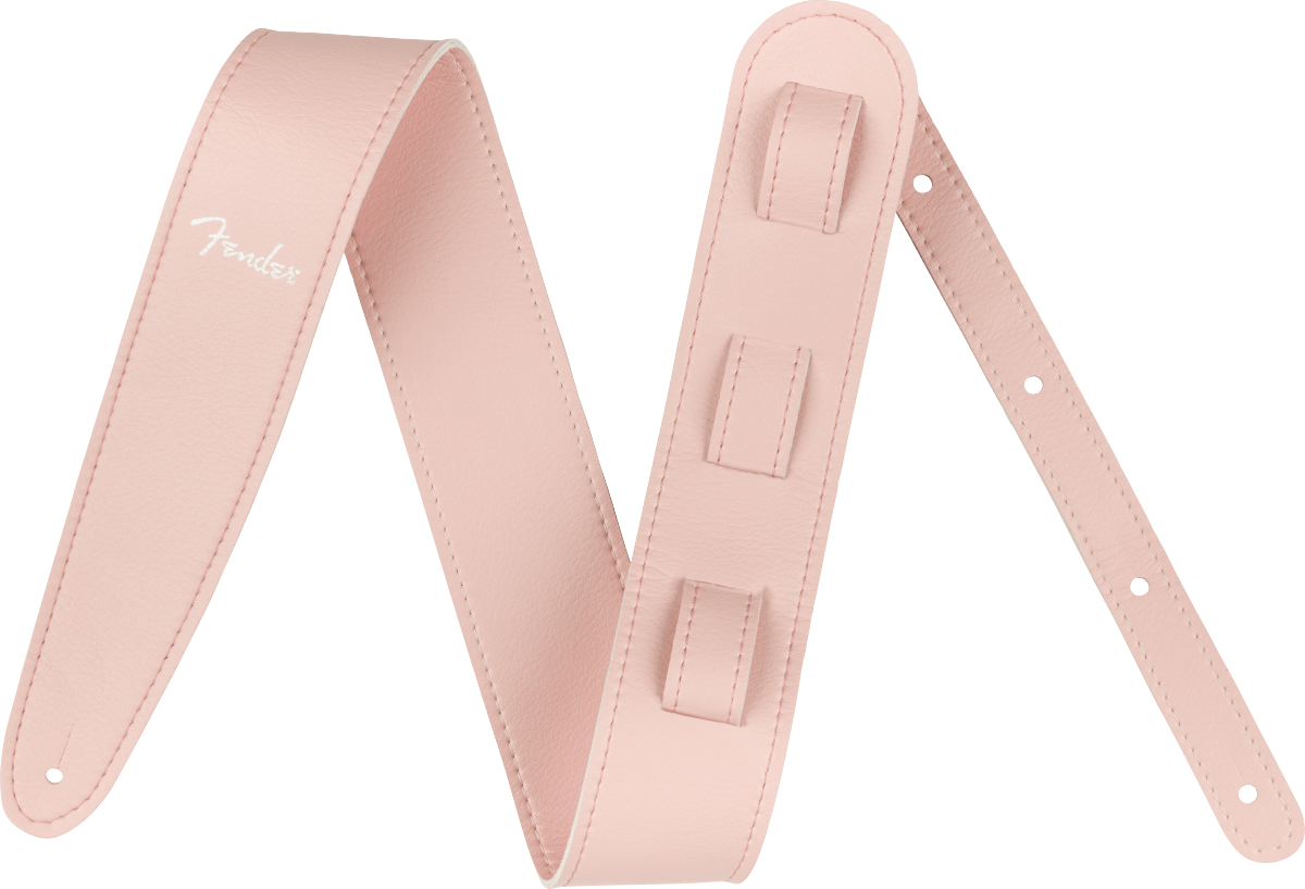 Fender Vegan Leather Strap, Shell Pink, 2.5", Microfiber by FMIC