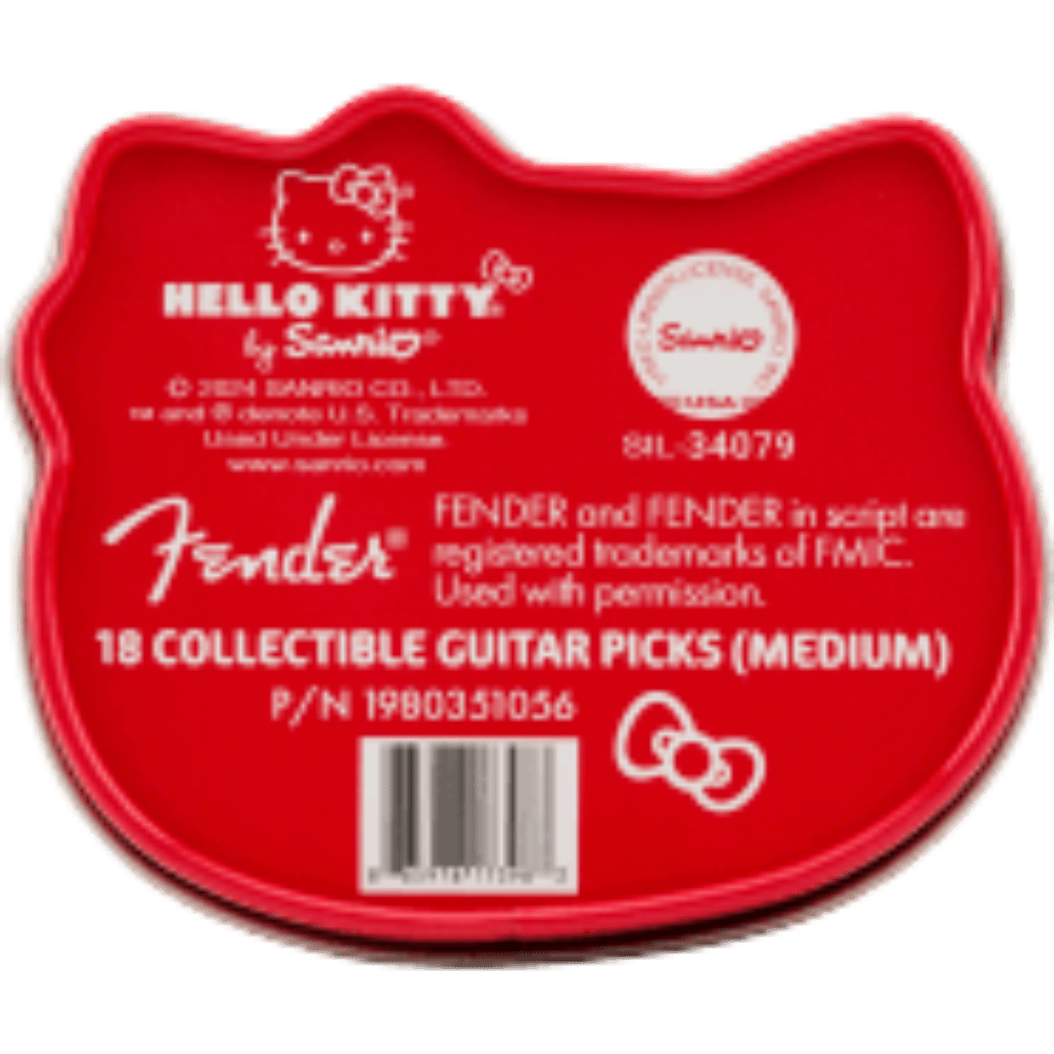 Fender® x Hello Kitty® 18 Pack Pick Tin, Medium by FMIC