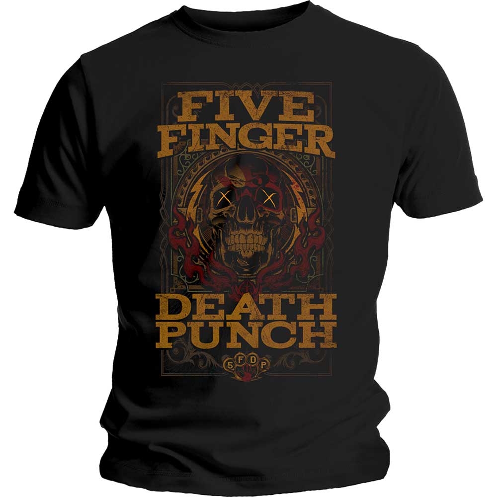FIVE FINGER DEATH PUNCH UNISEX T - SHIRT: WANTED by Rock Off Trade