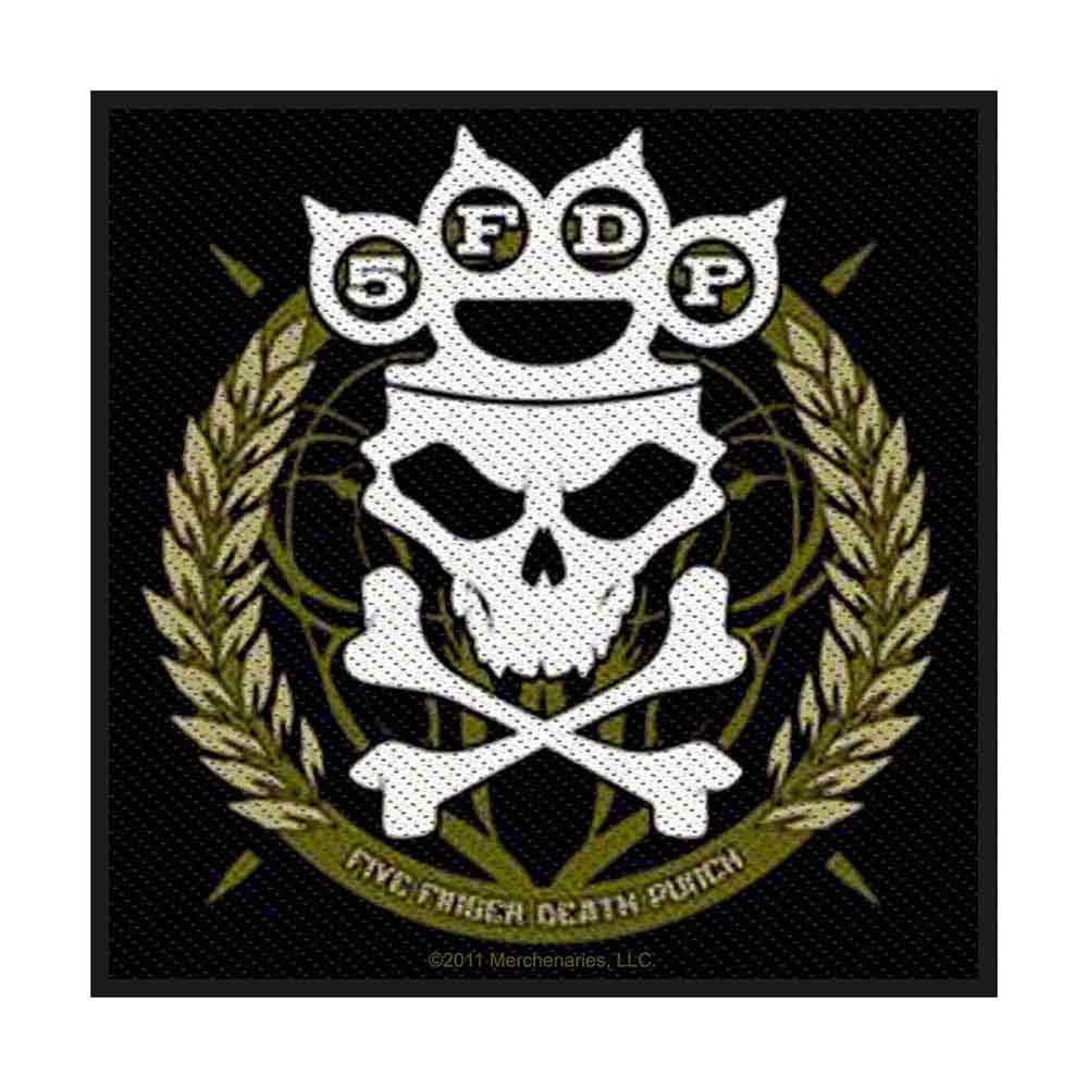 Five Finger Death Punch Woven Patch Knuckles Crown (Standard) by Rock Off Trade