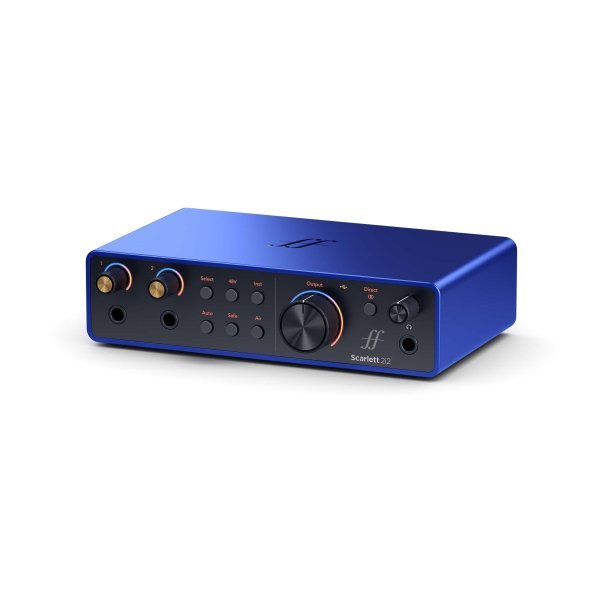 Focusrite Anniversary Edition Scarlett 2i2 4th Gen USB Audio Interface, ISA Blue by Erikson Audio
