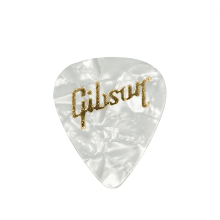 Gibson White Pearloid Pick 12 - Pack by Gibson