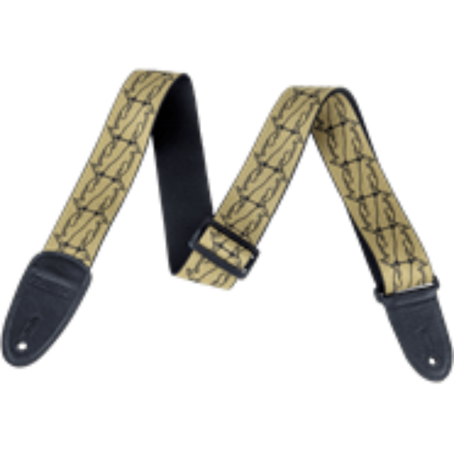 Gretsch® Alternating Gold Penguins Strap, Black by FMIC