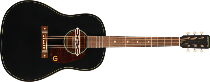 Gretsch Deltoluxe Dreadnought, Walnut Fingerboard, Tortoiseshell Pickguard, Black Top by FMIC