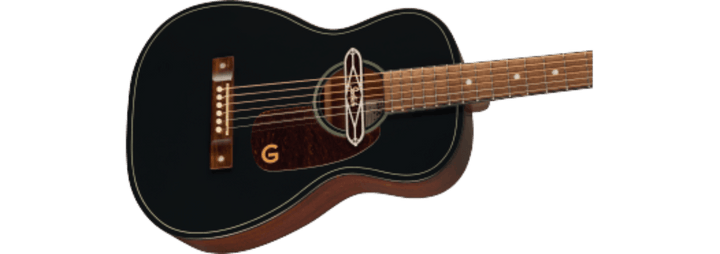 Gretsch Deltoluxe Parlor, Walnut Fingerboard, Tortoiseshell Pickguard, Black Top by FMIC