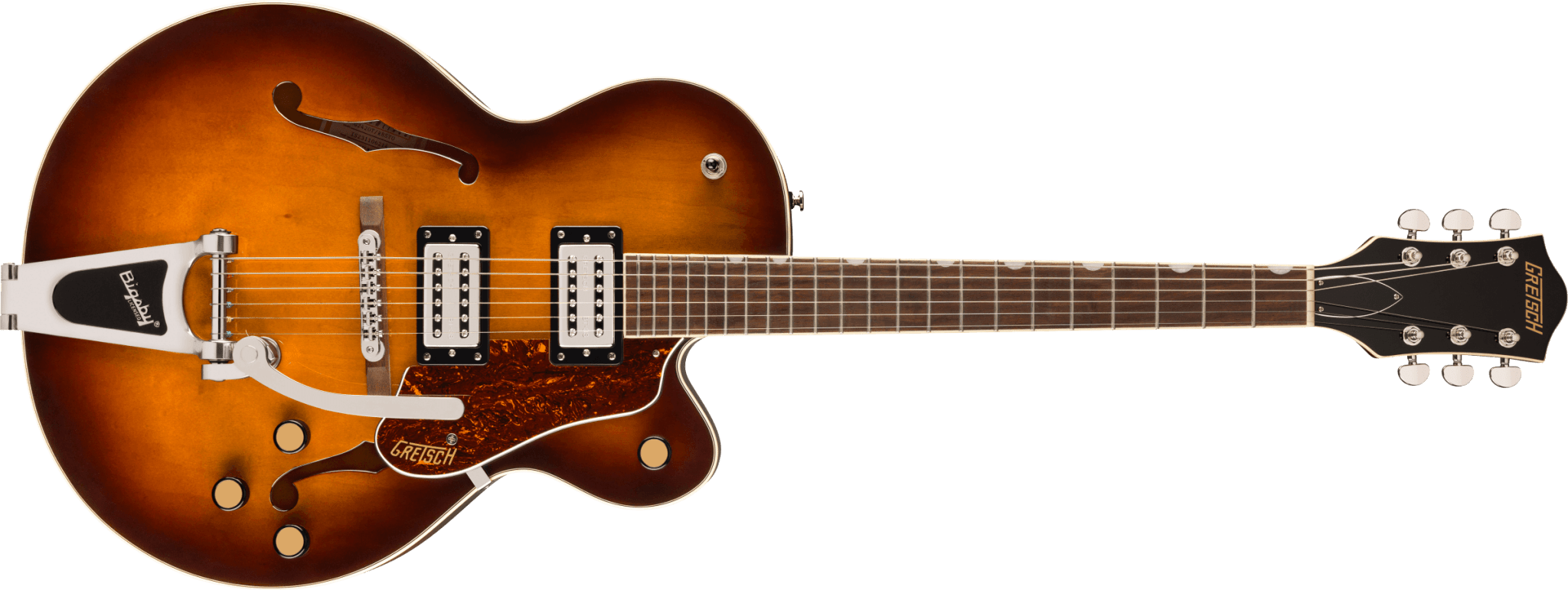 Gretsch G2420T Streamliner Hollow Body w/ Bigsby, Laurel Fingerboard, Broad'Tron BT - 3S Pickups, Robusto Burst by FMIC