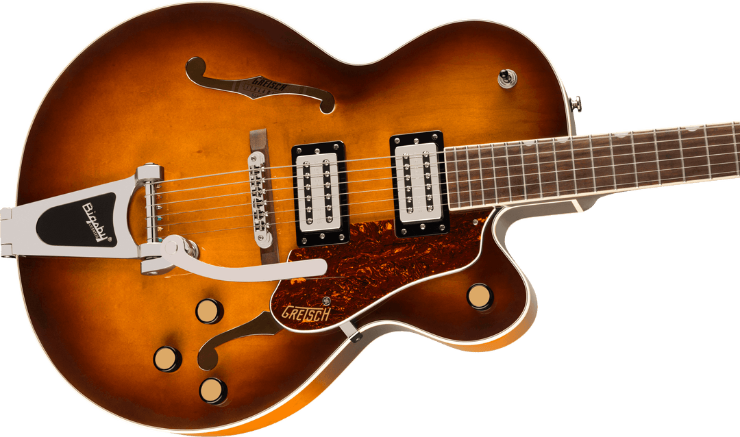 Gretsch G2420T Streamliner Hollow Body w/ Bigsby, Laurel Fingerboard, Broad'Tron BT - 3S Pickups, Robusto Burst by FMIC