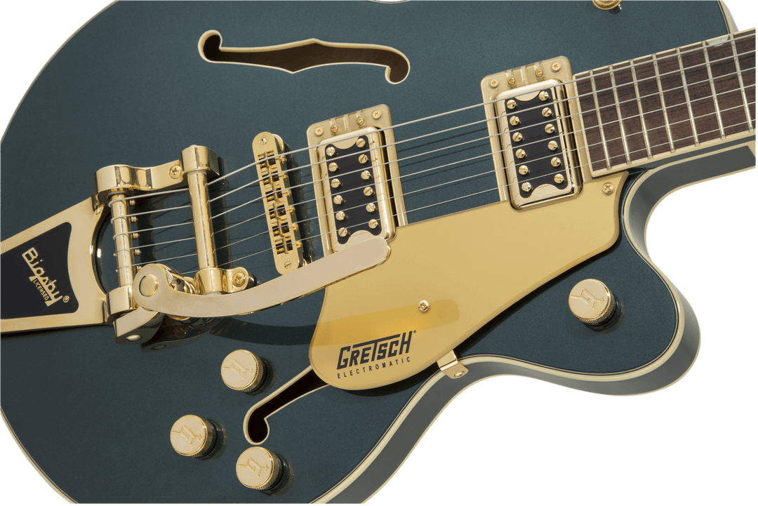Gretsch G5655TG Electromatic® Center Block Jr. Single - Cut with Bigsby® and Gold Hardware, Laurel Fingerboard, Cadillac Green by FMIC