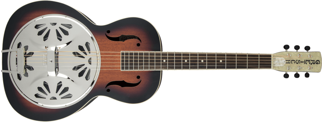 Gretsch G9220 Bobtail™ Round - Neck A.E., Mahogany Body Spider Cone Resonator Guitar, Fishman® Nashville Resonator Pickup, 2 - Color Sunburst by FMIC