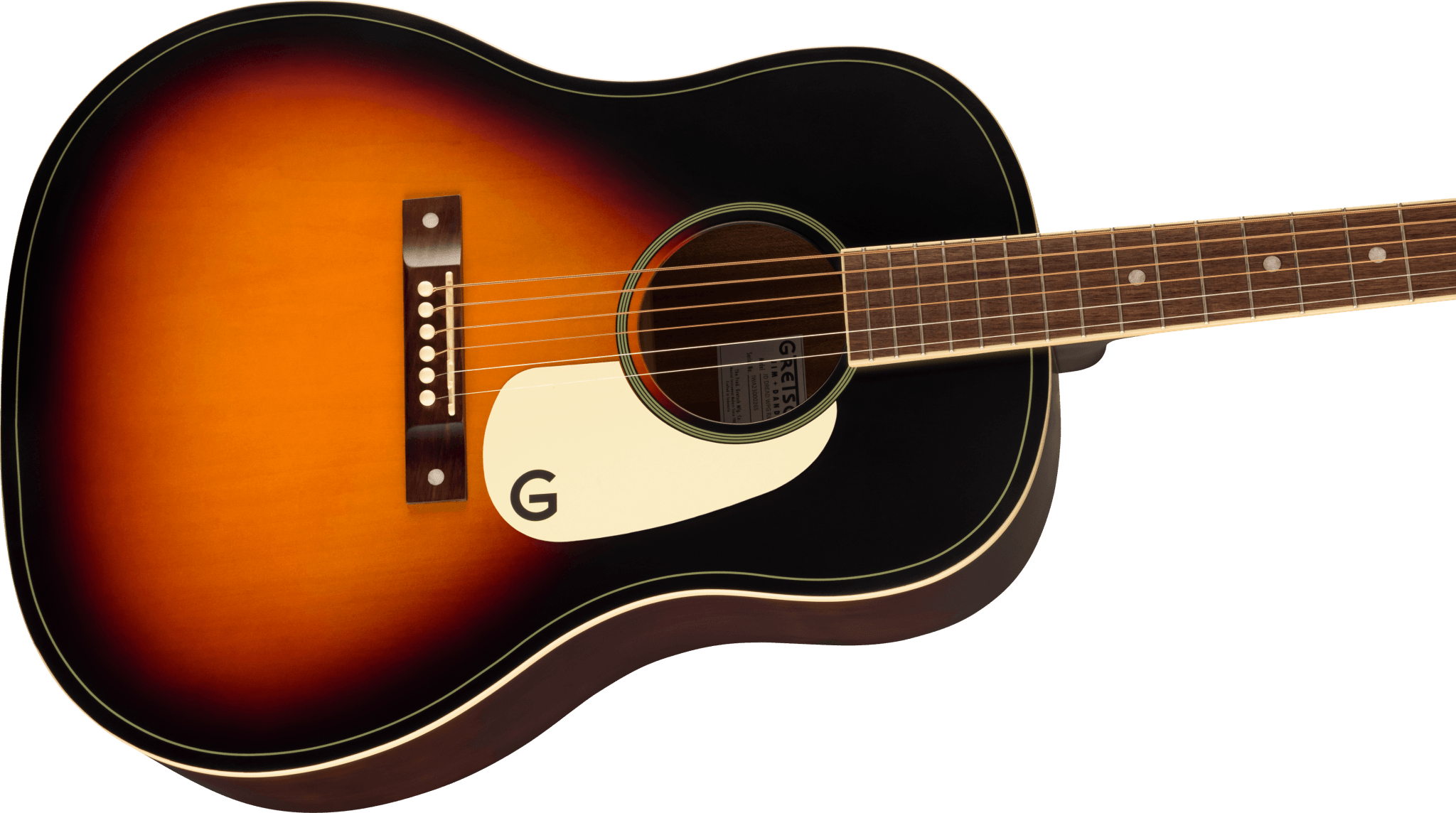 Gretsch Jim Dandy™ Dreadnought, Walnut Fingerboard, White Pickguard, Rex Burst by FMIC