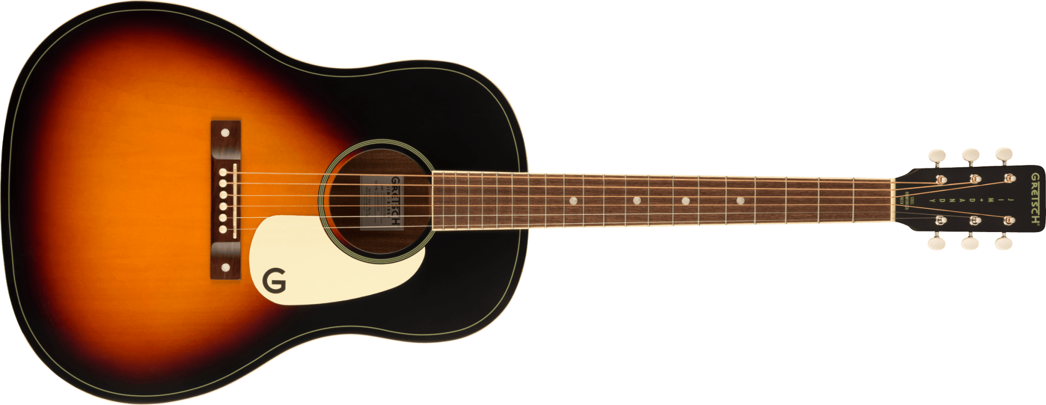 Gretsch Jim Dandy™ Dreadnought, Walnut Fingerboard, White Pickguard, Rex Burst by FMIC