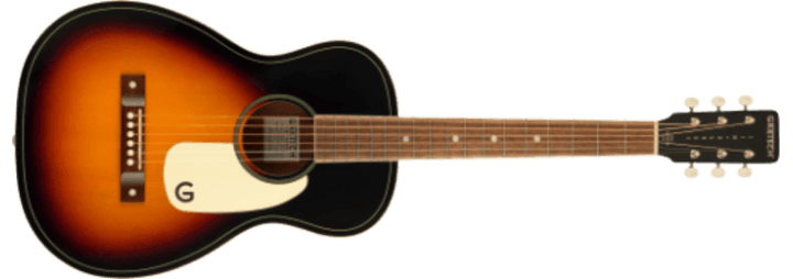 Gretsch Jim Dandy™ Parlor, Walnut Fingerboard, White Pickguard, Rex Burst by FMIC