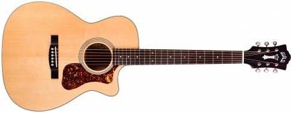 Guild OM-140CE Natural Westerly Collection Orchestra Style Acoustic Electric Guitar with Gig Bag by Guild