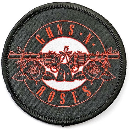 GUNS N' ROSES STANDARD PRINTED PATCH: RED CIRCLE LOGO by Rock Off Trade