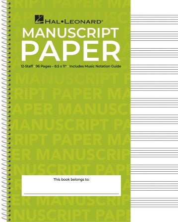 Hal Leonard Standard Wirebound Manuscript Paper (Green Cover) by Hal Leonard