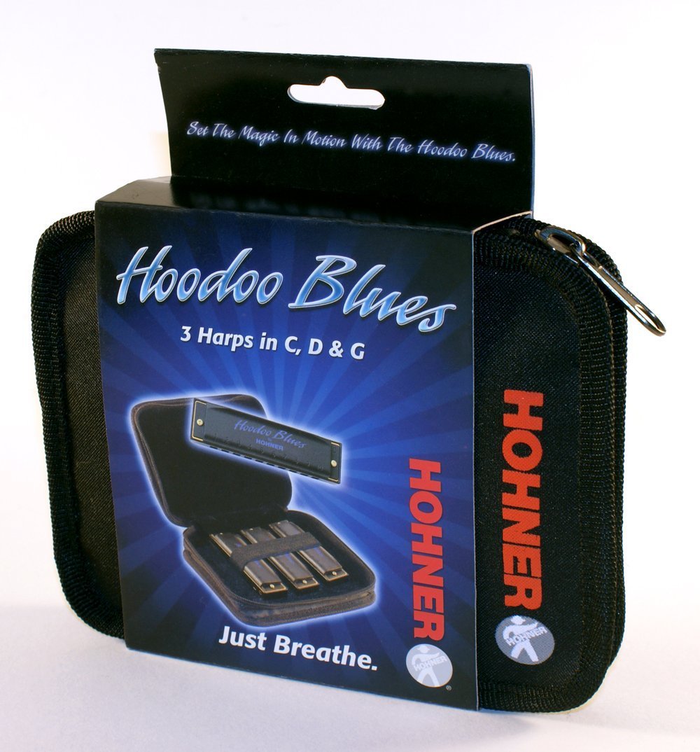 Hohner HooDoo Blues Harmonica, Key of C, D and G by Coast Music