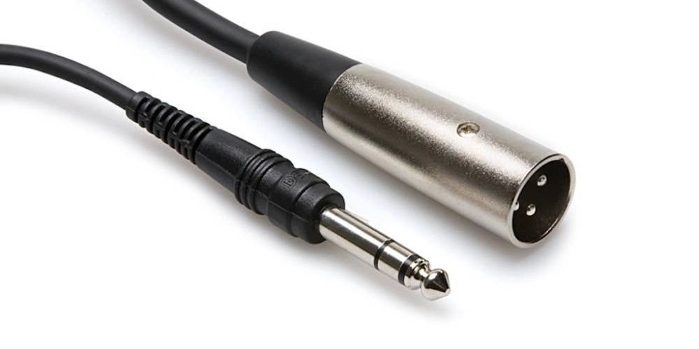 Hosa Balanced Interconnect, 1/4 in TRS to XLR - M, 15 ft by Hosa
