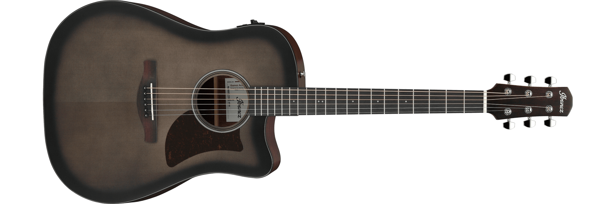 Ibanez AAD50 Advanced Acoustic, Trans Charcoal Burst by Hoshino