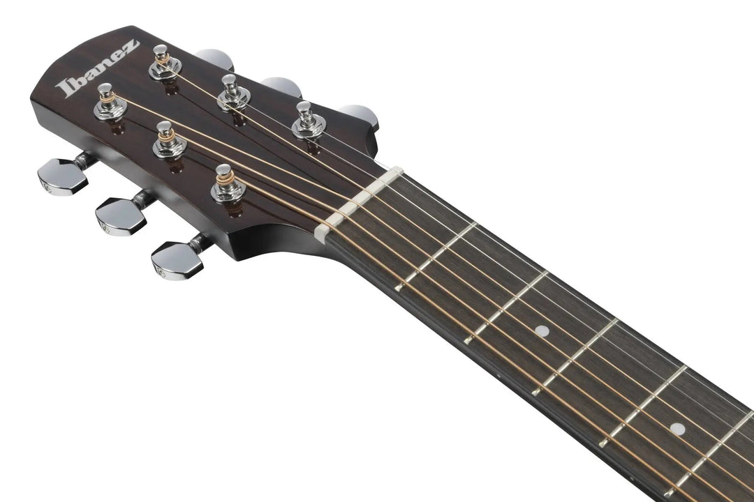 Ibanez AAD77CE Grand Dreadnought Acoustic/Electric Guitar - Transparent Black Sunburst High Gloss by Hoshino