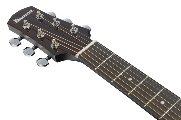 Ibanez AAD77CE Grand Dreadnought Acoustic/Electric Guitar - Transparent Black Sunburst High Gloss by Hoshino