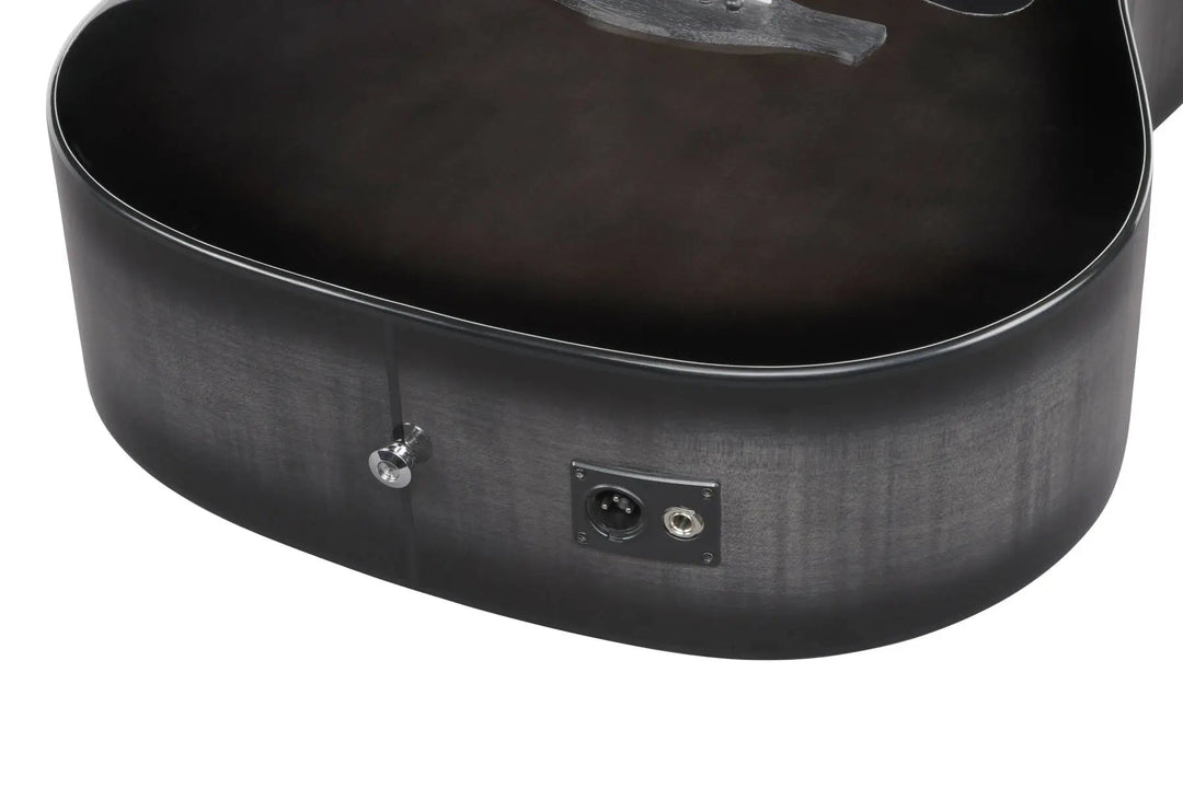 Ibanez AAD77CE Grand Dreadnought Acoustic/Electric Guitar - Transparent Black Sunburst High Gloss by Hoshino
