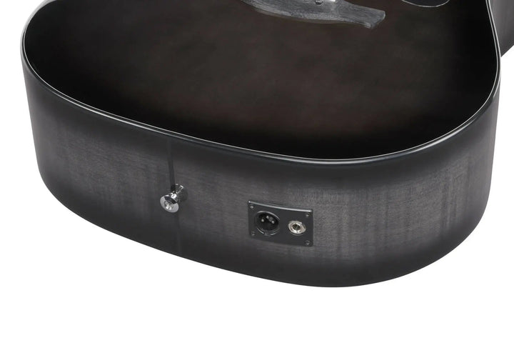 Ibanez AAD77CE Grand Dreadnought Acoustic/Electric Guitar - Transparent Black Sunburst High Gloss by Hoshino