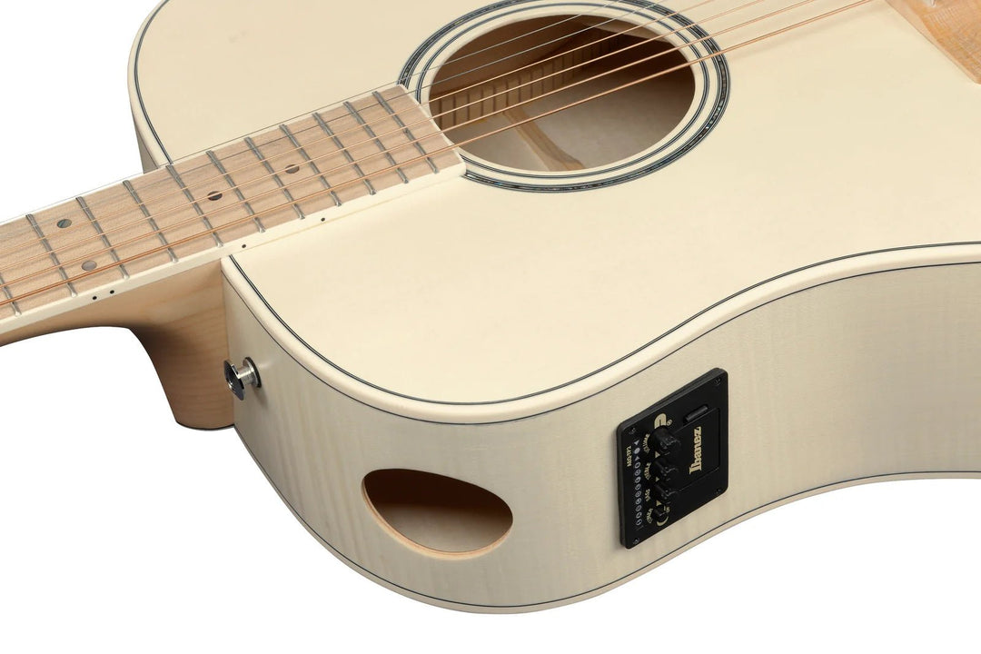 Ibanez AAD77M1EOAW Advance Acoustic Series Acoustic Guitar - Open Pore Antique White by Ibanez