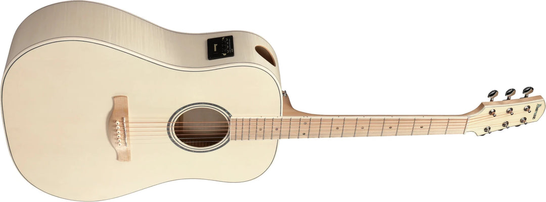Ibanez AAD77M1EOAW Advance Acoustic Series Acoustic Guitar - Open Pore Antique White by Ibanez