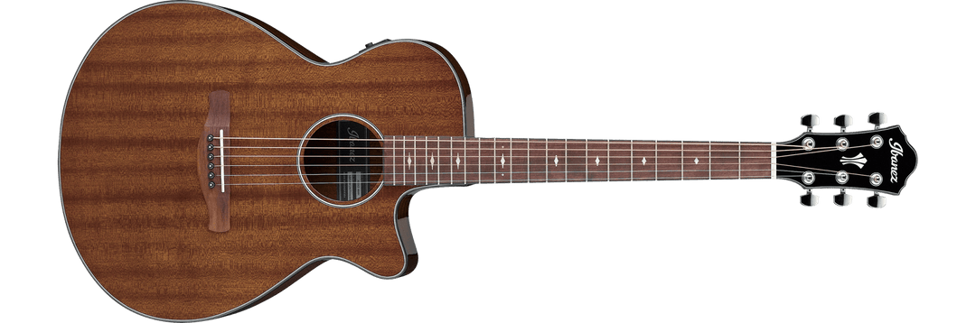 Ibanez AEG62 Acoustic Electric Guitar, Natural Mahogany High Gloss by Hoshino