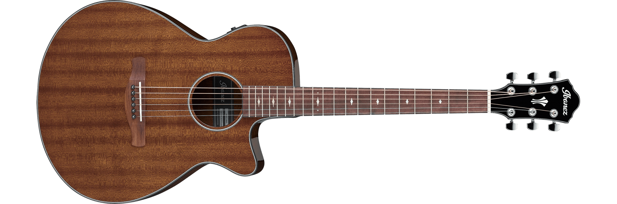 Ibanez AEG62 Acoustic Electric Guitar, Natural Mahogany High Gloss by Hoshino