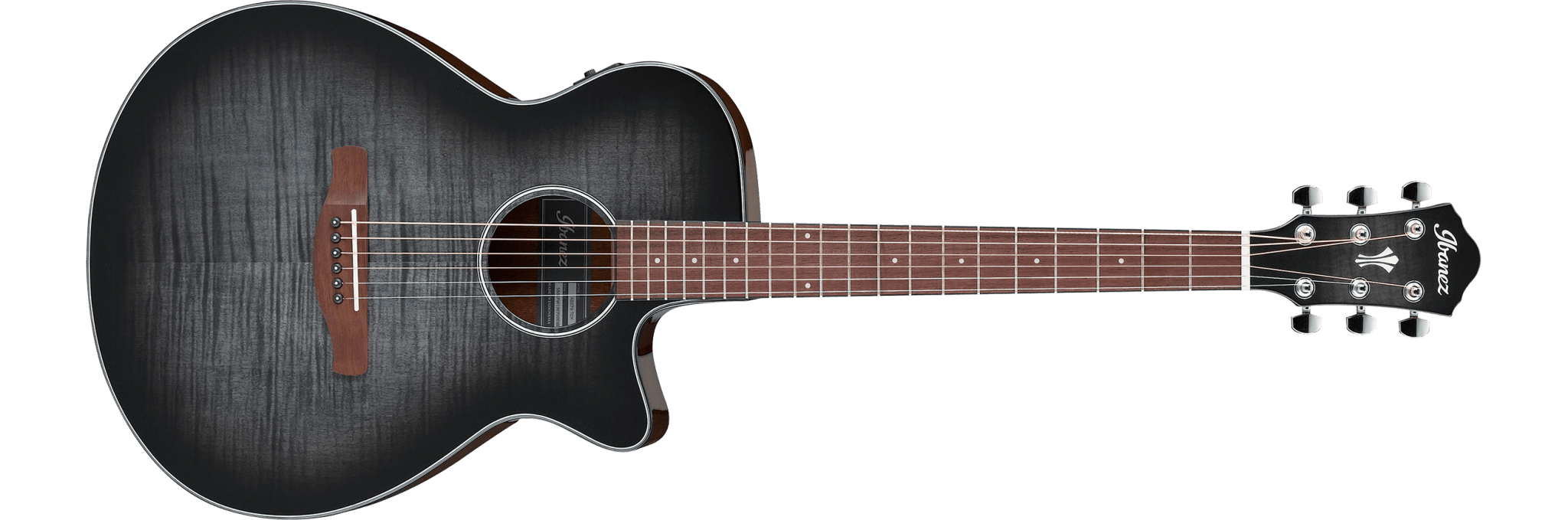 Ibanez AEG70TCH Acoustic - Electric Guitar - Transparent Charcoal Burst by Hoshino